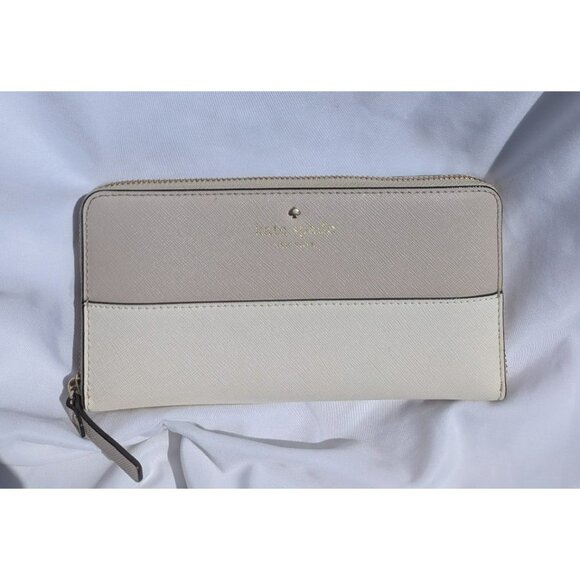Kate Spade Cedar Street Lacey Zip Around Wallet PWRU3898 Colorblock Two Tone - Picture 1 of 10